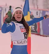  ?? GETTY ?? Sofia Goggia, 25 anni: terzo podio a Val d’Isère dopo i terzi posti in discesa e combinata del 2016