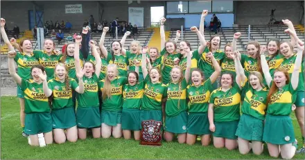  ??  ?? The Kerry U-18 camogie team that won the Strike for Glory national final