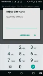  ??  ?? Falls gewünscht ist die PIN für die eingelegte SIMKarte schnell geändert.