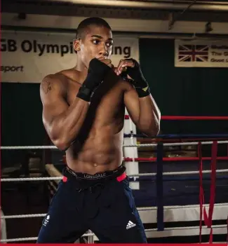  ??  ?? Boxer Anthony Joshua makes the grade in our run-down of the new breed of athlete. Have we left
anyone out? Let us know – or get in touch about any other fitness issue @MensFitnes­sMag