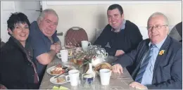  ??  ?? Mattie and company enjoying a Big Breakfast in Burncourt in pre-Covid times. (File pic)