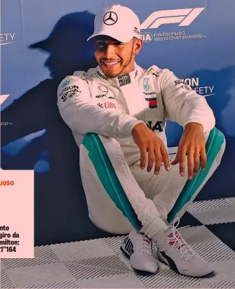  ?? GETTY ?? Lewis Hamilton, 33 anni, 4 titoli mondiali vinti e 73 pole position su 208 gran premi disputati