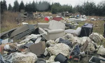  ??  ?? Fly-tipping is costing the council