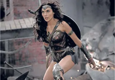  ??  ?? ▼What a Gal! Miss Gadot stars in Wonder Woman, due for release in June.