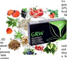  ?? ?? apl go carries all-natural food supplement­s that taste like candies.