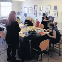  ??  ?? Residents of Brennan Lodge and Halton Lodge worked with artists to create artwork for an exhibition on perception­s of homelessne­ss