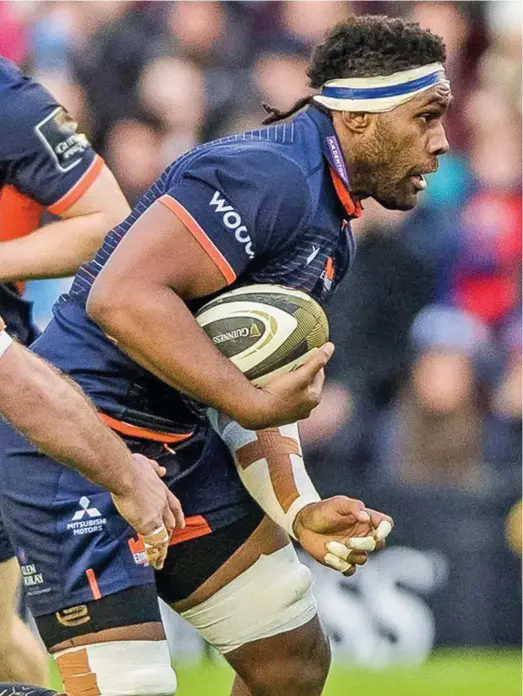  ?? Photo: Edinburgh Rugby ?? Flying Fijian No.8 Viliame Mata is likely to feature for Edinburgh when the PRO 14 comp kicks off on Saturday and Fiji during the Autumn Nations Cup in November.