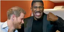  ?? GETTY IMAGES ?? Anthony Joshua in action during the 2012 London Olympics and, right, posing with Prince Harry.