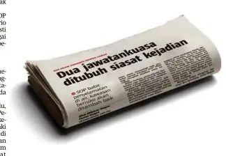  ??  ?? Keratan akhbar BH 14 Oktober lalu.