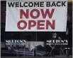  ?? JEFF CHIU — THE ASSOCIATED PRESS FILE ?? A sign welcomes customers back to a Morton’s Steakhouse in San Francisco.