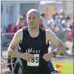  ??  ?? Andrew Gibson from Hawick took the 1,600m title.