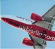  ?? Foto: dpa ?? Die Flugzeuge von Air Berlin können weiter fliegen.