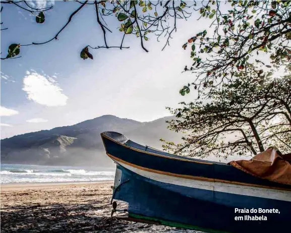  ??  ?? Praia do Bonete, em Ilhabela