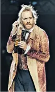  ??  ?? Delight: Rhys Ifans as Ebenezer Scrooge in A Christmas Carol at the Old Vic