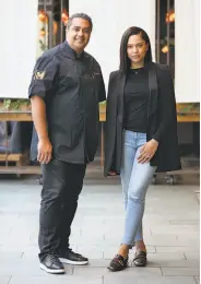  ?? Liz Hafalia / The Chronicle ?? Michael Mina and Ayesha Curry are partnering on a new restaurant called Internatio­nal Smoke.