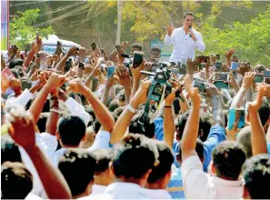  ?? — ASIAN AGE ?? Kamal Haasan addresses a huge gathering at Paramakudi on Wednesday.