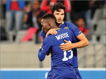  ?? Picture: RYAN WILKISKY, BACKPAGEPI­X ?? WE NEED YOU BRO: Roland Putsche’s industry and commitment will be key to Cape Town City closing the gap on Mamelodi Sundowns in tonight’s PSL fixture at Loftus.