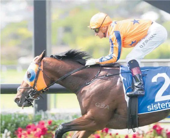  ?? Photo / Trish Dunell ?? Sword of State races clear in Saturday’s Sistema Stakes at Ellerslie.