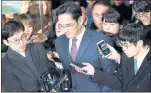  ??  ?? QUESTIONS: Lee Jae-yong would not comment to media.