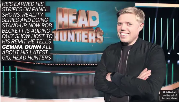  ??  ?? Rob Beckett on the set of his new show