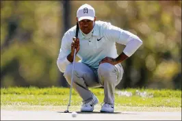  ?? GETTY IMAGES ?? Tiger Woods was solid from tee to green Friday at Innisbrook, playing bogey-free golf until his final hole. Woods is tied for second behind rookie Corey Conners.