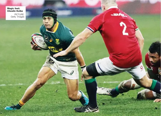  ?? PICTURE: Getty Images ?? Magic feet: Cheslin Kolbe