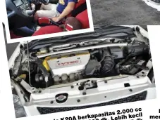  ??  ?? cc sitas 2.000 berkapa kecil e K20A dk. Lebih dk. berkod ga 200 ai 215 Mesin VTEC bertena mencap yang dengan versi JDM dari K20A