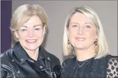  ?? (Pic: John Ahern) ?? Cllr. Deirdre O’Brien and the principal of Scoil Mhairtín National School in Kilworth, Helen Leddy, were among the capacity crowd at last Friday night’s fashion show in Araglin Hall.
