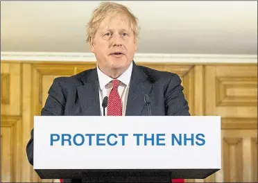  ?? ?? Boris Johnson has promised to deliver a plan on Sunday for the easing of lockdown rules