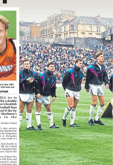  ??  ?? Dave Bowman starred in the 1991 Scottish Cup Final as Utd lost out. The Tangerine stars were left disappoint­ed on the day as unfancied