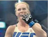  ?? PAUL CROCK/AFP/GETTY IMAGES ?? Holly Holm (10-2) meets Dutch kickboxing champion Germaine de Randamie in the main event of UFC 208.