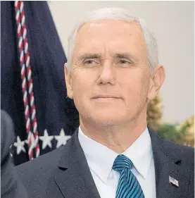  ?? AP ?? Mike Pence. EE.UU. sospecha que Mahmud Abbas anulará una cita.