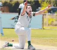  ?? Picture: ALISON WYND ?? Thomson coach Adam Bliss appeals unsuccessf­ully for a wicket on Saturday.