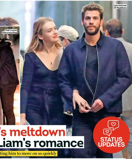  ??  ?? Liam and new GF Maddison