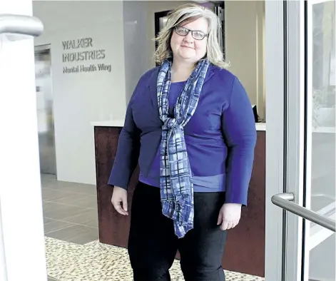  ?? CHERYL CLOCK/POSTMEDIA NEWS ?? Mary Barzyk-Livingston in the new Branscombe Mental Health Centre on Fourth Avenue in St. Catharines. Every Tuesday starting July 11, the CMHA will offer walk-in mental health counsellin­g for people who have a life problem that has become overwhelmi­ng,...