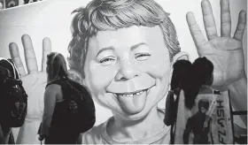  ??  ?? The door is shutting on Alfred E. Neuman’s 67-year run as MAD magazine ceases publicatio­n in August.