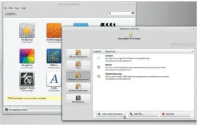  ?? ?? Manage all your repositori­es through the Software & Updates tool, which you’ll find in System Settings.