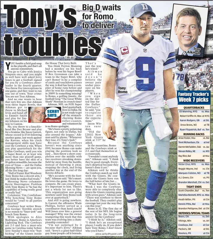  ?? ABACAUSA.COM ?? Tony Romo
Troy Aikman