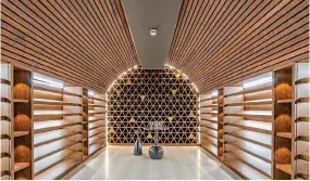  ?? ?? Somewhere to store the Krug: Wine cellar can hold 1,000 bottles