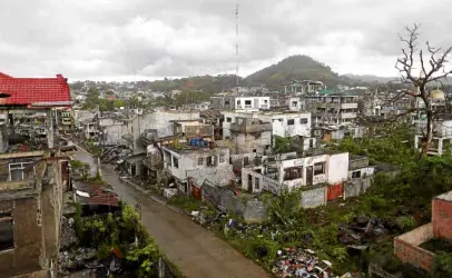  ?? —INQUIRER FILE PHOTO ?? BATTLE ZONE This part of Marawi City has become known as ground zero of the war on Islamic State.