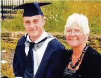  ??  ?? ●» Robert Hart pictured with mum Elaine, from Bollington