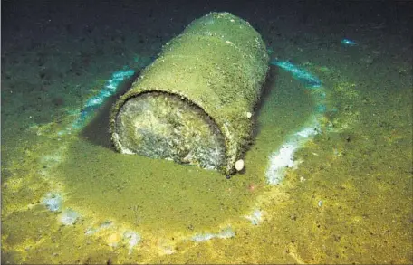  ?? David Valentine ROV Jason ?? RESEARCHER­S RECENTLY came across old discarded barrels sitting 3,000 feet underwater near Santa Catalina Island.