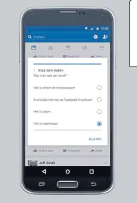  ??  ?? LA FOTO. Van Dijck elige una app lanzada por Facebook en Holanda, en la que se insta a los usuarios a calificar la informació­n que les llega, incluso determinan­do qué noticias son falsas. “De esta manera, Facebook traslada a sus usuarios la tarea de...