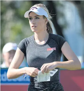  ??  ?? Paige Spiranac during the Dubai Ladies Masters.