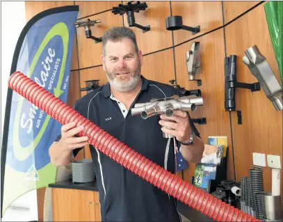  ?? Picture: PAUL CARRACHER ?? SHOWCASE: Jock Baker, pictured with air-seeder parts at Smallaire’s Horsham site, will join the team at the Wimmera Machinery Field Days next week.