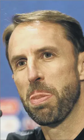  ?? PICTURE: AARON CHWON/PA WIRE ?? RARELY SUPERSTITI­OUS: England manager Gareth Southgate gave up using black goalkeeper socks as a ‘lucky’ charm after he won a match as Middlesbro­ugh manager – then got sacked.