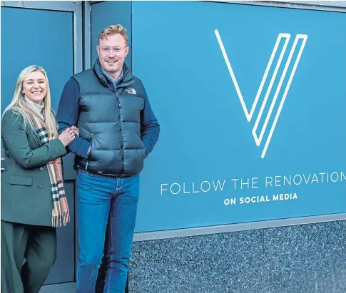  ?? ?? PROPERTY: Amber Cochrane and Scott Bremner of Verdala outside their new base on Brook Street, Broughty Ferry.