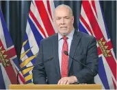  ?? — CP FILES ?? NDP Premier John Horgan has drawn both supporters and critics with his actions so far.