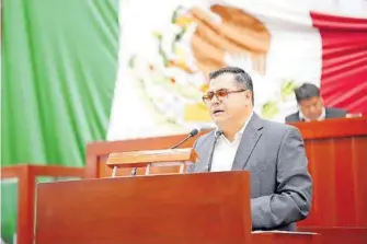  ?? /CORTESÍA: CONGRESO DEL ESTADO ?? local Jorge Caballero Román presentó la iniciativa de Ley de Movilidad y Seguridad Vial del Estado de Tlaxcala