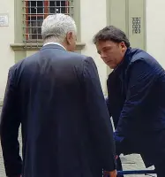  ??  ?? Matteo Renzi e Eugenio Giani ieri in Regione al termine dell’incontro tra il segretario Pd e Pierferdin­ando Casini (in alto), presidente della commission­e d’inchiesta sulle banche
